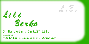 lili berko business card